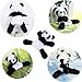 Refrigerator Magnets Cute Plush Panda Fridge Magnet Dry Erase Board Magnets Children Birthday Gift Souvenir Decor, 5PCS