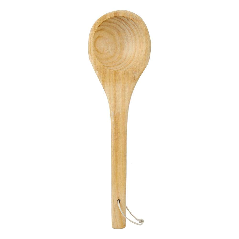 Wifehelper Sauna Single Wooden Spoon, Handmade Wooden Bath Ladle Sauna Spoon Multipurpose Water Dipper Spoon Sauna Accessories for Sauna SPA Kitchen