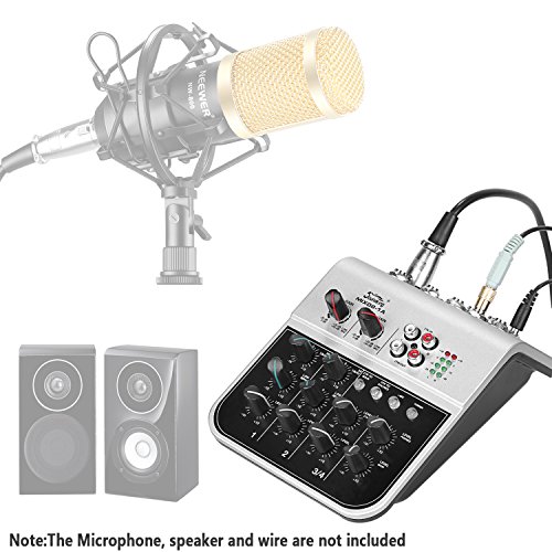 6 Neewer+4+Channel+Condenser+Microphone+Indicator