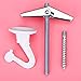 6 Sets Swag Ceiling Hooks Steel Screws Bolts and Toggle Wings with 2 Pieces Large Flower Pot Hanger Basket Holder for Ceiling Hanging Decorations(White)
