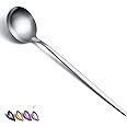Matt Silver 6 Piece Stainless Steel Tablespoons, Soup & Dessert Spoons - 8.1 Inch, Dishwasher Safe