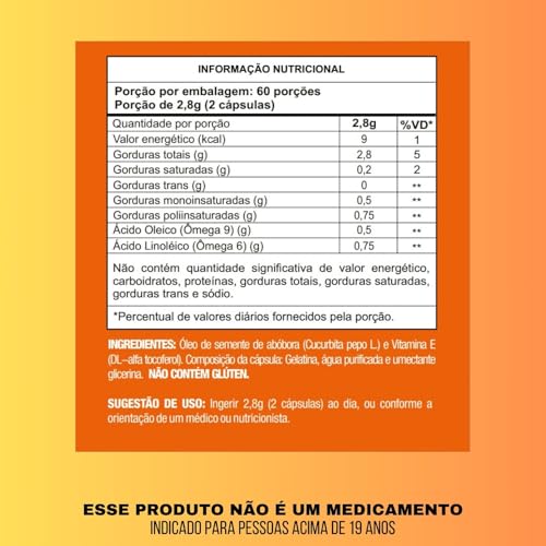 Kit 2 Potes Óleo de Semente de Abóbora 240 Capsulas Softgel Saúde Homem Zuchetti Nutrition