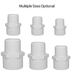 Fitvell 1-1/4" PVC Pipe Fitting Adapter Connector