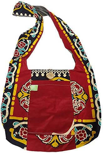 Timbali Crafts Authentic African Fabric Cross Body Sling Bag (Imported from Swaziland)