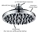 6” Fixed Shower head -High Pressure Showerhead - Anti-clog Anti-leak - DISASSEMBLY CAPACITY - Powerful Shower Spray against Low water flow- Adjustable Metal Swivel Ball 2.5 GPM Chrome