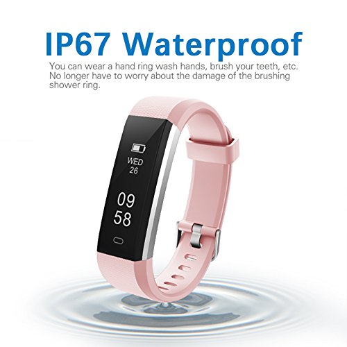 Lintelek Activity Tracker, Smart Watch Pedometer With Steps And Calorie Counter, Sleep Monitor Smart Bracelet For Android Phone Or iphone.