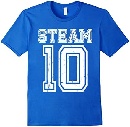 Mens STEAM TEAM Jersey Style T Shirt STEM Science Robot Robotics 3XL Royal Blue