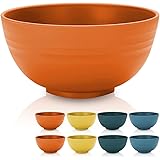 Kyraton Plastic Cereal Bowls 8 Pieces 26 oz, Unbreakable And Reusable Light Weight Bowl For Rice Noodle Soup Snack Salad Frui