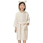 Boys Girls Bathrobe Hooded Soft Towel Robe 100% Cotton Pajama Loungewear Kids Hooded Beach Towel 2-9 Years