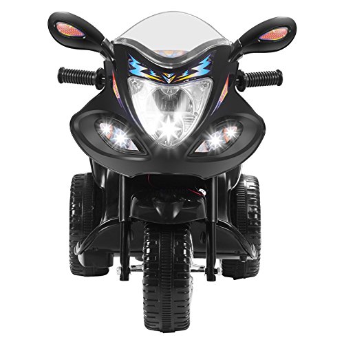 Black 6V Kids Ride on Motorcycle Toy Battery Powered Electric w/Remote Control