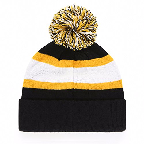 image for NHL Boston Bruins Rush Down OTS Cuff Knit Cap with Pom, Black, One Siz