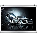 Poster hangers,matt silver color, aluminum material,for graphic/poster/banner kits (48 inches wide)