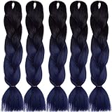 Emmet Jumbo Braids 60+ Colors Kanekalon Synthetic Box Braids African Hair Extension 100g/pcs, Hair Care Ebook Included (24