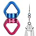 BHMOTORUS Safety Aluminum Alloy Triangular Rotational Device Hanging Climbing Swivel Hook Accessory 30KN 360 Degree Rope Swivel Connector for Climbing Hammock and Swing Setting