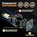 Zdatt 12000LM 9004 HB1 LED Headlight Bulbs Conversion Kits Super Bright 100W High Low Beam 360 Degree(4 Sides) Lighting Lamps for Car Light Replacement-3000K Yellow/6000K Cool White/8000K Blue(2 Pack)