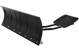 EVGTTI 48in Snow Plow Blade Snow Plow Kit Heavy Duty Steel Push Snow Blade Universal Mount Plowing Attachment, Heavy Duty Steel Blade, Compatible with Most UTV & ATV (48 x 15.2 x 50.4 inch)