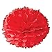 10pcs Red Tissue Hanging Paper Pom-poms, Hmxpls Flower Ball Wedding Party Outdoor Decoration Premium Tissue Paper Pom Pom Flowers Craft Kit