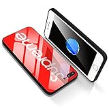 iPhone 8 Plus Case, AICase Tempered Glass Back Case, AICase Supreme Fashion Hard Glass Back Cover Soft TPU Bumper Frame Anti-Fingerprints Protective Case for Apple iPhone 8 Plus/7 Plus(Red)