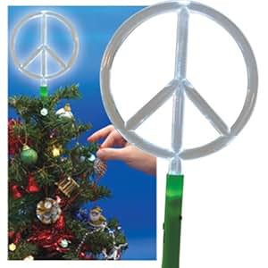 Amazon.com: DCI LED Peace Sign Tree Topper: Home & Kitchen