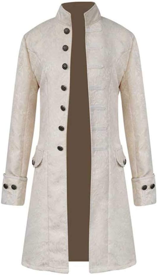 TIMEMEAN Mens Jacket Warm Winter Trench Long Outwear Button Smart Overcoat Coats