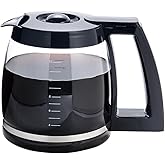 DGB-400, DGB-400NAS, SS-15, SS-15P1, SS-16, SS-4N1(NAS), SS-GB1(NAS), CHW-16 Glass Coffee Carafe Replacement for Cuisinart Coffee Maker 12-Cup Pot Replace DGB-400CF, SS-15/16CRF, SS-4N1CRF, CHW-16CRF.