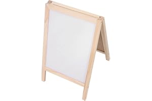 YUEHISY Large Children's Wooden Art Easel with Blackboard and Whiteboard, Educational Toy for Kids, 25x40cm, Holiday Gifts fo
