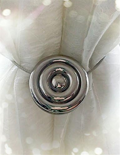 Nanami Chic One Pair Curtain Clips Curtain Attraction Appliance Buckle Magnetic Tieback Creative Diamond Curtain Bind Europe Type (Moon:Gun Color)