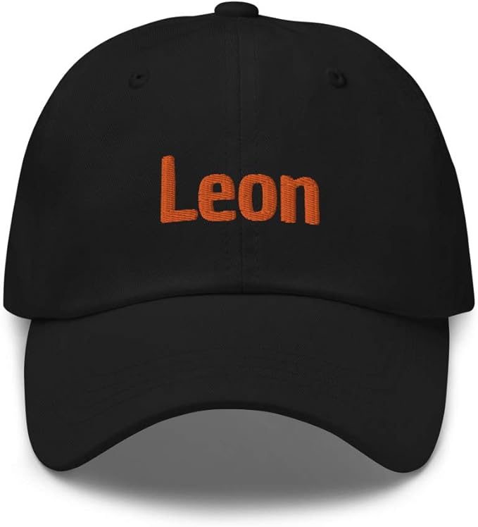 1P Leon Classic Dad Hat Embroidery Germany Name Hat Black Amazon.co.uk