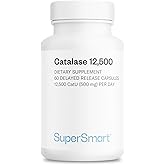 Supersmart - Catalase 500mg per Day (12500 CatU) - Natural Enzyme - Anti Gray Hair Supplement | Non-GMO & Gluten Free - 60 Delayed Release Capsules