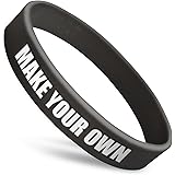 Customizable Wristbands - Wristband Bros Classic 1/2" Silicone Rubber Bracelets - Perfect for Fundraisers, Events, Marketing 