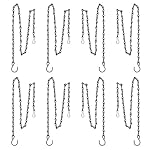 eBoot 35 Inches 8 Pack Hanging Chains for Bird Feeders, Billboards, Chalkboards, Planters and Decorative Ornaments, Black