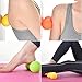 Lacrosse Massage Ball Double Peanut Ball Exercise Ball Fitness Ball for Deep Tissue Trigger Point and Myofascial Release Foot Massage Yoga Fitness Sport Muscle Tension Release (Orange)