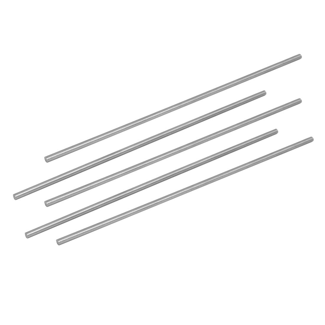 Sourcingmap 3.5mm Dia 200mm Length HSS Round Shaft Rod Bar Lathe Tools Gray 5pcs