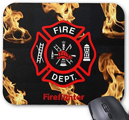 Office Gift for Firefighters Maltese Cross Fire Mouse Pad