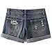 Happyyip Womens Vintage Low Waist Fringe Denim Shorts Jeans Vary Styles