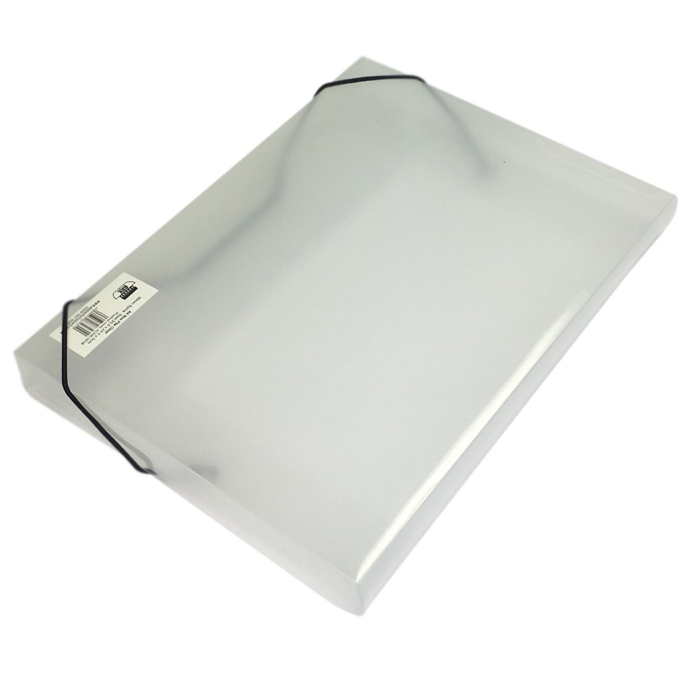 A4 Clear Plastic Box Files Office Elasticated Document Storage Folders(335 x 245 x 30mm) by ARK (10) — image 1
