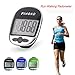 PINGKO Track Steps Multi-Function Portable Sport Pedometers Step/Distance/Calories Counter Fitness Tracker - Black…