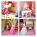 CubicFun Dollhouse 3D Puzzle DIY Kit Toys with Furniture,Fairytale Castle
