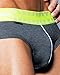 Croota Mens Underwear, Low-Rise Bikini, Brief, Satin Accented Waistband, NB02M Blue Grey