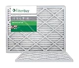 FilterBuy 12x30x1 MERV 8 Pleated AC Furnace Air Filter, (Pack of 2 Filters), 12x30x1 - Silver