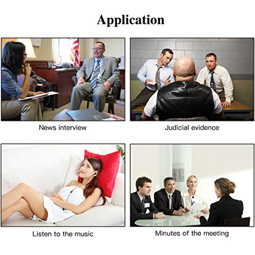 8GB Voice Recorder, HD Mini Digital Voice Recorder 290 Hours Recording Capacity Dictaphone Double Mic for Meeting/Classes/Lectures/Speech