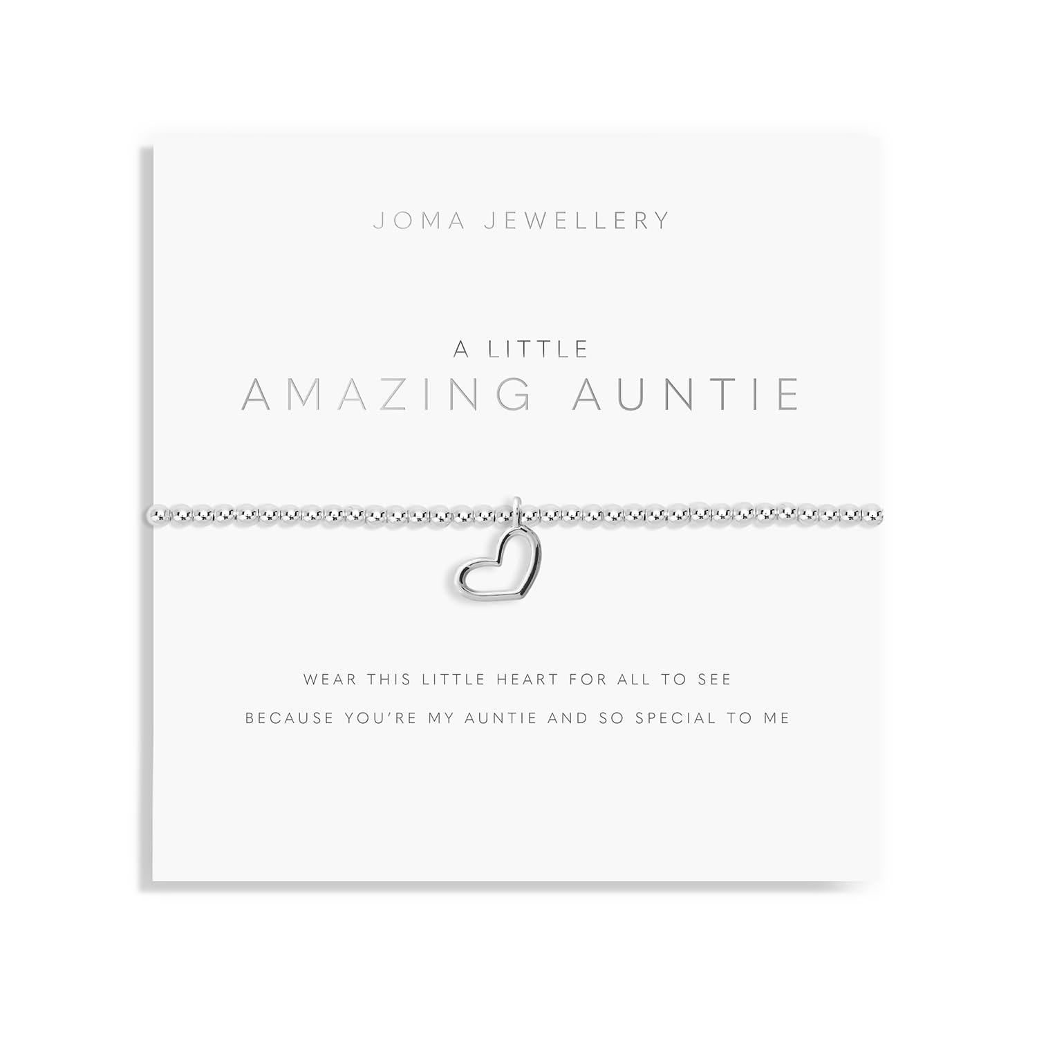 Joma Jewellery A Little Amazing Auntie Bracelet | One Size Stretch Ladies Gift Bracelet