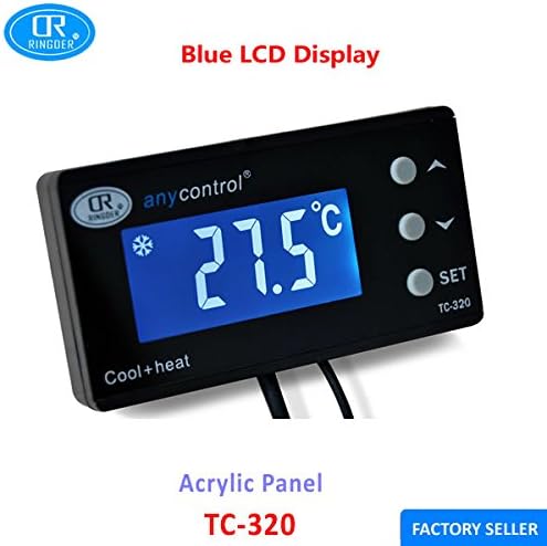 RINGDER TC-320US 110V10A 16-40°C Digital Reptile Aquarium Paludarium Thermostat Cool Heat Auto Switching Temperature Controller