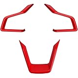 Auovo Steering Wheel Cover Trims for Subaru Crosstreck Outback Legacy Accessories 2018-2024 Steering Wheel Panel Frame Covers