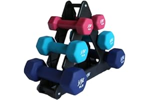 JFIT Dumbbell Pairs or Sets – Neoprene & Vinyl Coated Hand Weights for Home Gym, Strength Training, Aerobics, Cardio Exercise and Fitness