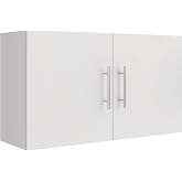 JPND Wall Cabinet, 36" W x 12" D x 20" H Wooden Wall Mounted Storage Cabinet, Double Door Cabinet with Soft Close and Metal Handle and Adjustable Shelf, for Kitchen, Garage, Laundry, Bathroom, White