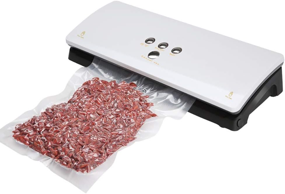 Food Vacuum Sealers Household Food Automatic Sealing Machine Small Portable Fast Sealing Lock Fresh Vacuum Packing (Color : White, Size : 35.7x14.8x7.3cm)