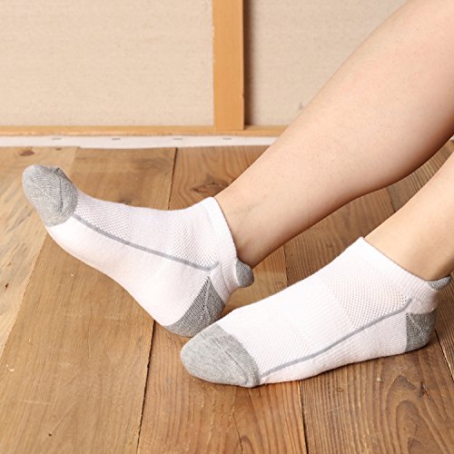 Heatuff Womens Low Cut Ankle Athletic Socks Cushioned Running No Show Breathable Tab Sock 6 Pack