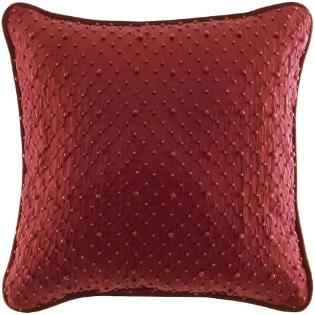 Croscill Home Fashions Jovanna Fashion Pillow, 16-Inch by 16-Inch, Red