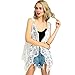 JASTIE Women Open Stitch Cardigan Boho Sleeveless Hippie Summer Hollow Out Solid Crochet Vest